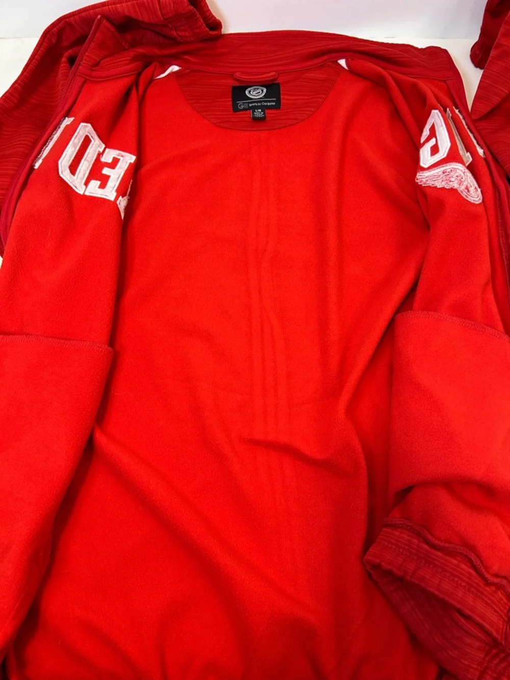 G-III‎ Sports by Carl Banks Detroit Red Wings Red Full-Zip Jacket Men’s Large